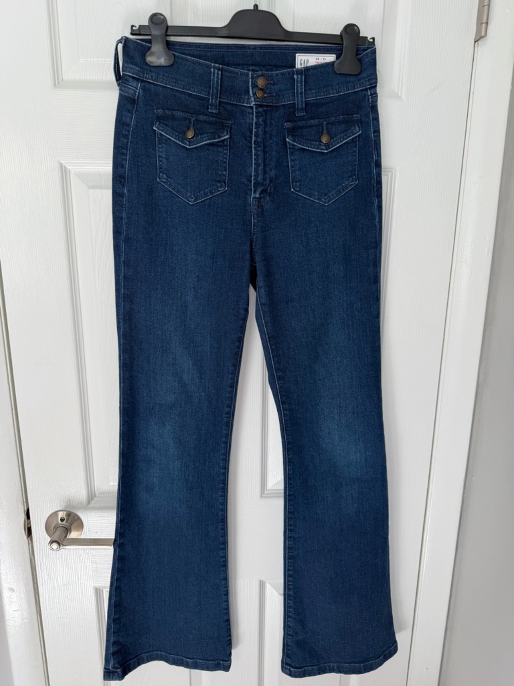 GAP Dark Blue Flare Jeans - Double Button Waist